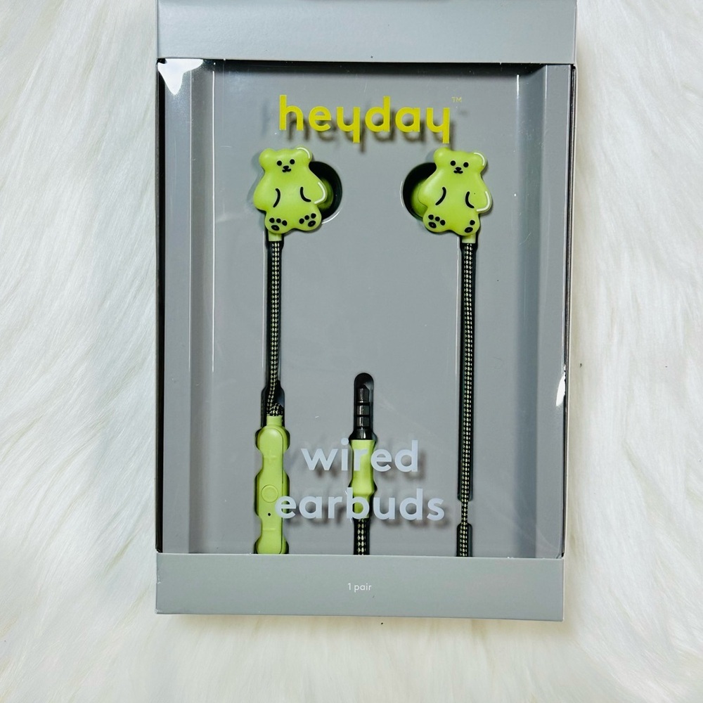 Heyday Green Bear Earbud Headphones